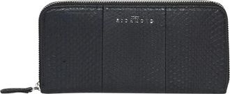 John Richmond Zip Wallet met Gevlochten Detail - unisex - Portefeuilles - Zwart - ONE Size - Accessoires