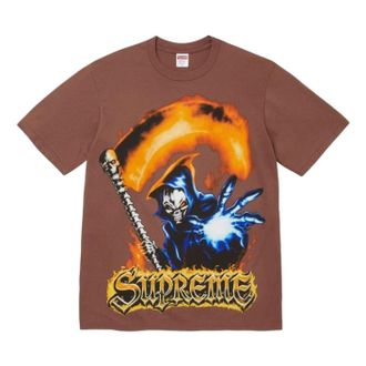 SUPREME SS26 Grim Reaper T-Shirt Brown SUP-SS26-159-BRN