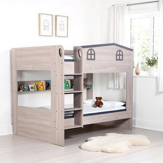 Seconique Hector Small Double Bunk Bed in Grey