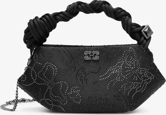 Ganni Black Rhinestone Mini Bou Bag
