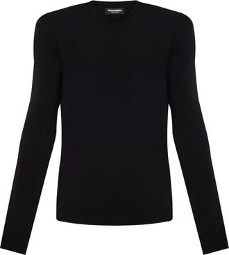 Dsquared2 T-shirt con logo Icon a maniche lunghe - Nero