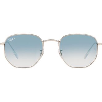 Ray-Ban 51mm Geometric Sunglasses in Silver/blue Gradient at Nordstrom