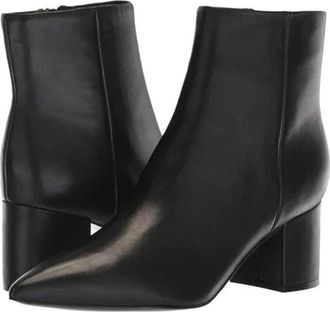 Marc Fisher Womens Marc Fisher Jarli Boots Black Leather Pointed Toe Ankle Bootie RHS6707