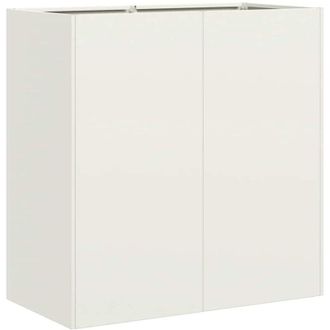 vidaXL Jardinera De Acero Laminado En Fr&iacute;o Blanco 80x40x80 Cm Vidaxl