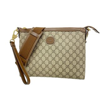 Gucci Beige Brown Pvc Shoulder Bag (Pre-Owned)