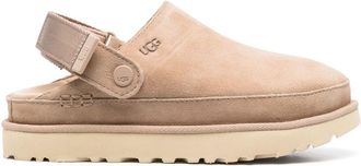 UGG Goldenstar suede flatform clogs - women - Fabric/Rubber/Calf Leather - 9 - Neutrals