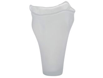 Schubiger M&ouml;bel Vase Glas Weiss Matt H: 40 cm