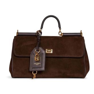 Dolce & Gabbana Medium My Sicily Handtas - Dames - Handtassen - Bruin - ONE Size - Leer - Tassen