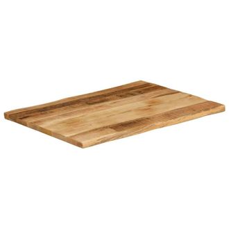 Berkfield Home Table Top Live Edge 90x60x3.8 cm Solid Wood Rough Mango in Brown