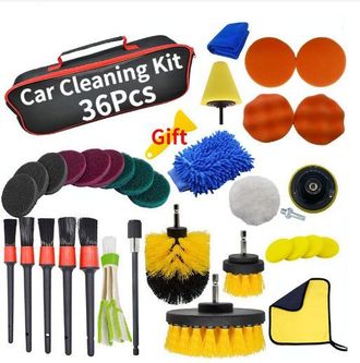 OEM Juego De 36 Cepillos Para Limpiar Coches, Juego De Cabezales De Cepillo Para Taladro El&eacute;ctrico, Herramientas De Limpieza Y Pulido Para Suelos Y Parede