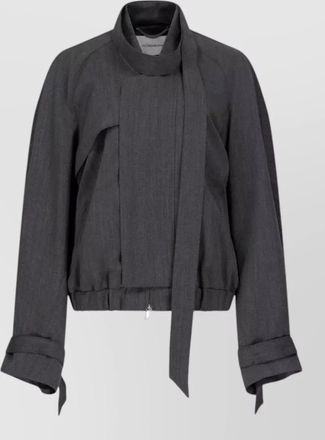 Victoria Beckham virgin wool scarf bomber jacket