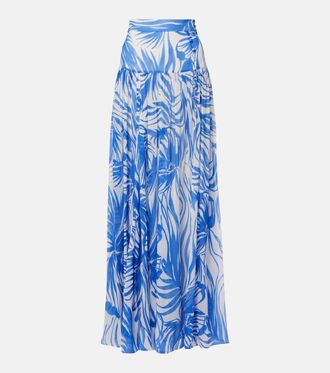 Alexandra Miro Jaimee high-rise printed maxi skirt