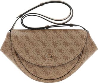 Guess Tassen, Dames, Beige, ONE Size, Coleen Monogramme Flap Bag