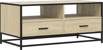 vidaXL Vidaxl - Coffee Table Sonoma Oak 100x50x45 cm Engineered Wood and Metal
