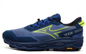 Mizuno Wave Mujin 11 Vibram Mens Trail Running Shoes - Blue - Size UK 11.5