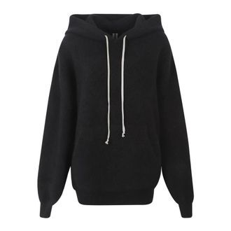 Rick Owens Hoodies, female, Black, Size: M Hun Hoodie
