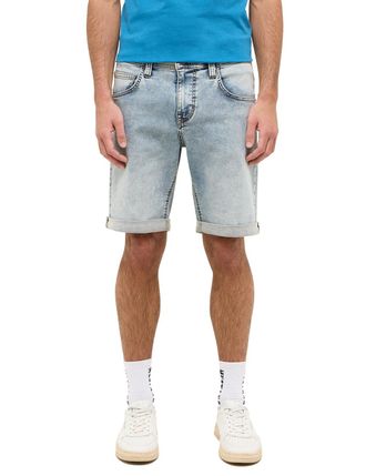 Mustang Slim-fit-Jeans MUSTANG Herren Style Chicago Shorts Z, Herren, Gr. 30, blau (213 hellblau), Denim/Jeans, 89% Baumwolle, 9% Polyester, 2% Elasthan, unif