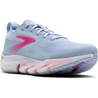 Brooks Glycerin Flex Running Sneaker in Skyway/cyber Pink/blazing Bell at Nordstrom, Size 11.5