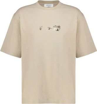 Off-white Hombre, Camisetas, Beige, Talla: M