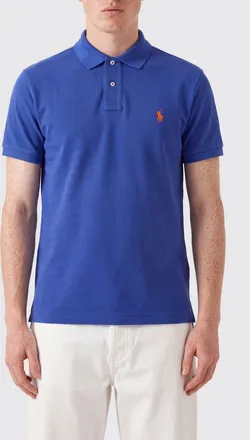Polo Ralph Lauren Polo a maniche corte in cotone con logo a contrasto ricamato
