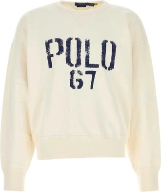 Polo Ralph Lauren Cotton Blend Sweatshirt - Heren - Sweatshirts - Wit - M - Katoen - Hoodies & sweatvesten
