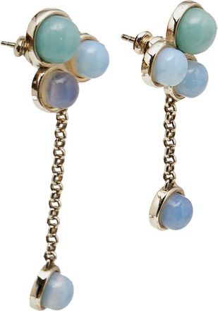 Chlo&eacute; Oorbellen met bloemhanger - Goud