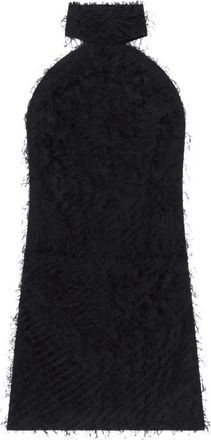 Courrèges Abito con frange - Nero