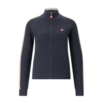 Casablanca Caf&eacute; Culture Wol Track Jacket - Heren - Vesten - Blauw - M - Wol - Truien & Vesten