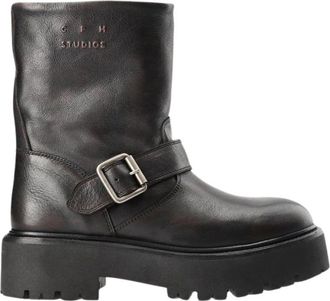 Copenhagen Teddy Biker Enkelboot - Dames - Schoenen - Bruin - Maat: 38 EU Leer