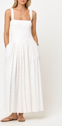 L*Space Wren Cotton Maxi Cover-Up Dress in Cream at Nordstrom, Size X-Large