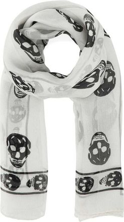 Alexander McQueen skull print scarf - unisex - Silk - One Size - White