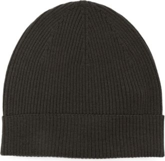 Rick Owens Ribbed Beanie - unisex - Hoeden - Grijs - ONE Size - Wol - Accessoires