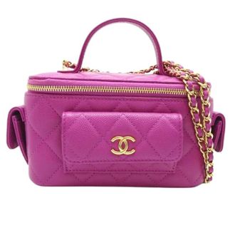Chanel Pre-owned Vintage Mini Schoudertas - Dames - Pre-owned - Paars - Maat: ONE Size Leer
