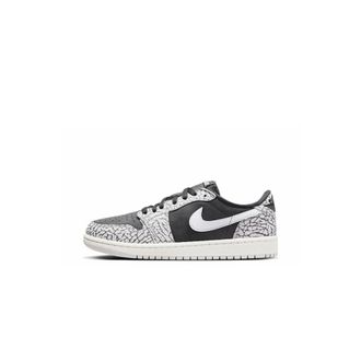 Nike Jordan Fitness, Dames, Grijs, 35 1/2 EU, Leer, 1 Retro Low OG Black Cement