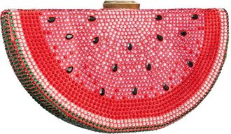 River Island Womens Watermelon Crystal Clutch Evening Bag In Red