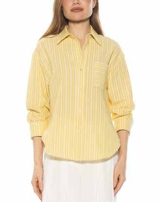 Alexia Admor Tammi Linen-Blend Shirt