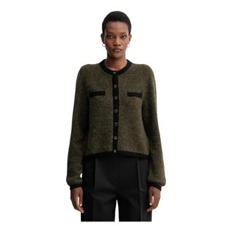 Gestuz GZalpha Cardigan - Dames - Vesten - Groen - L - Wol - Truien & Vesten