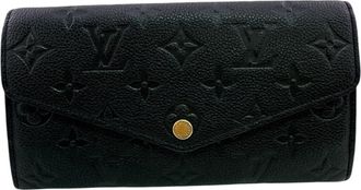 Louis Vuitton Monogram Empreinte Black Noir Leather Long Wallet (Bi-Fold) (Pre-Owned)