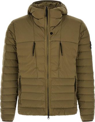 Stone Island Green Quilted Hood Jacket