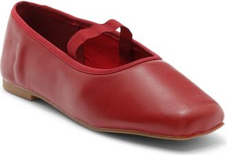 Steve Madden Reyana Mary Jane Ballet Flat in Red Leather at Nordstrom Rack, Size 7.5