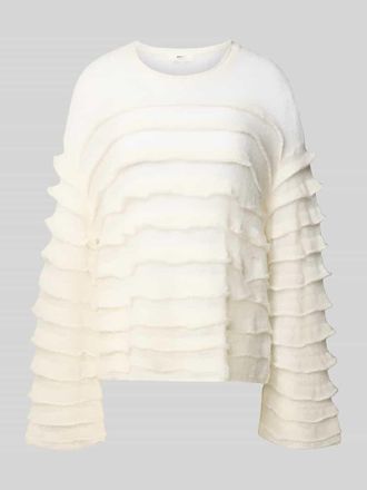 Gina Tricot Strickpullover im Stufen-Look mit Rundhalsausschnitt in Weiss, Gr&ouml;&szlig;e XL