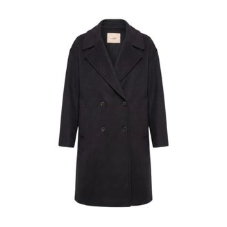 Twinset Cappotto Doppiopetto Oversize - - Coats - Donna - Nero - M