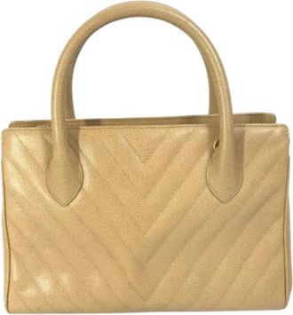 Chanel Pre-owned Leather chanel-bags - Dames - Vintage Handtas - Bruin - ONE Size - Vintage