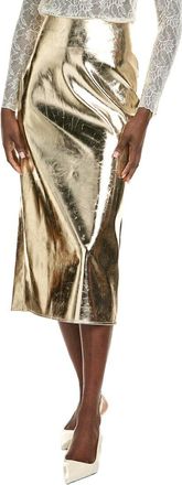 endless rose Printed Foil Leather Maxi Skirt