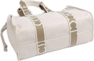 Coccinelle Womens Tote Bag Lambskin White Cow Leather - Tote-Bags