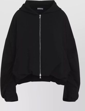 Dries Van Noten cotton oversized hooded zip jacket