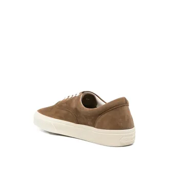 Tom Ford Calf Suede Low-Profile Sneaker - Brown