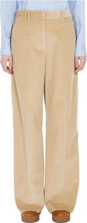 Max Mara Wide Broeken - Dames - Wijde Broeken - Beige - XS - Broeken