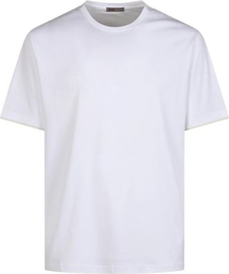 Herno Tops, Heren, Wit, L, Katoen, Resort T-shirt