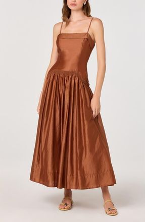 ASTR the Label Ovina Party Dress in Spice Brown at Nordstrom, Size X-Small